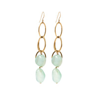 Bella Chalcedony Earrings in Gold Earrings Sayulita Sol Jewelry 