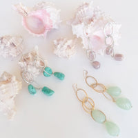 Bella Chalcedony Earrings in Gold Earrings Sayulita Sol Jewelry