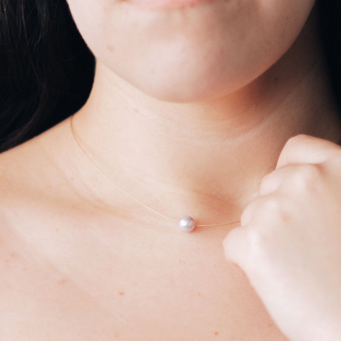 Luna Necklace, Swarovski Cream Pearl 8mm Necklaces Sayulita Sol