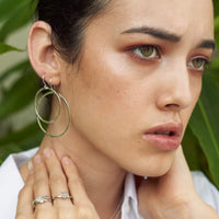 Ola 45mm Hoop, Sterling Silver Earrings Sayulita Sol