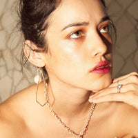 Ola Hoops, Silver Chevron Earrings Sayulita Sol