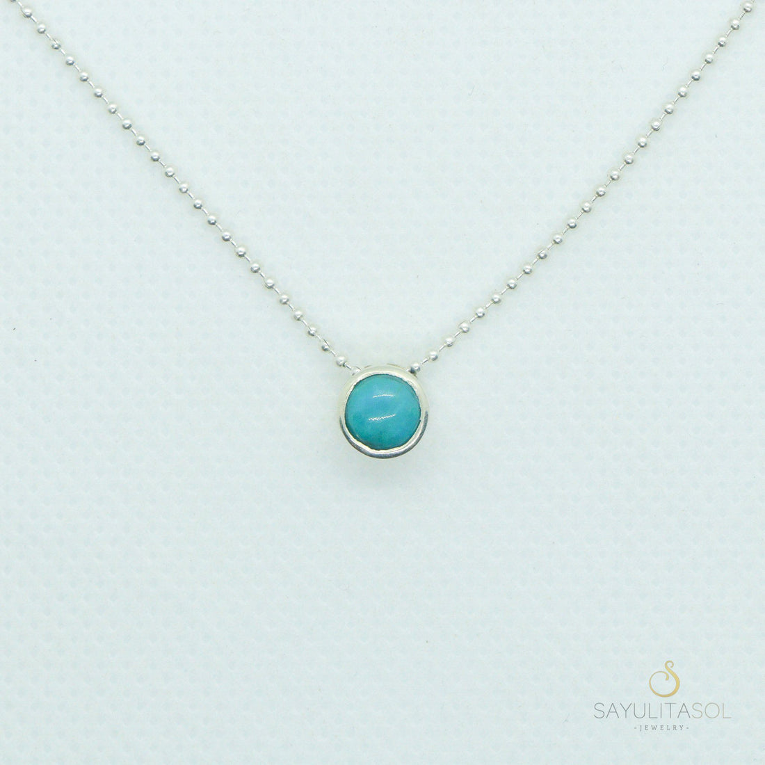 Brisa Pendant with Turquoise and Silver Necklaces Sayulita Sol