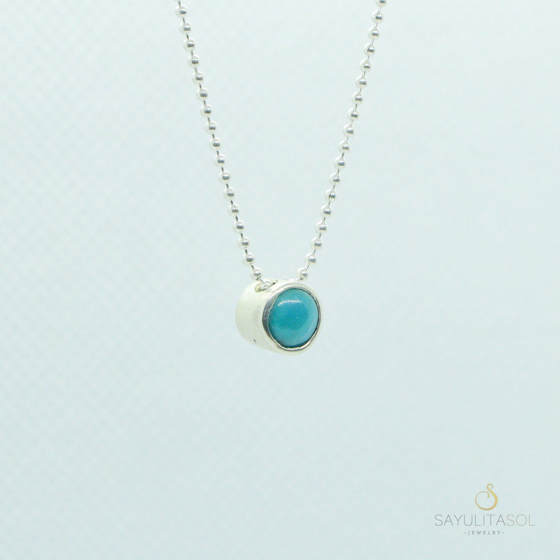 Brisa Pendant with Turquoise and Silver Necklaces Sayulita Sol