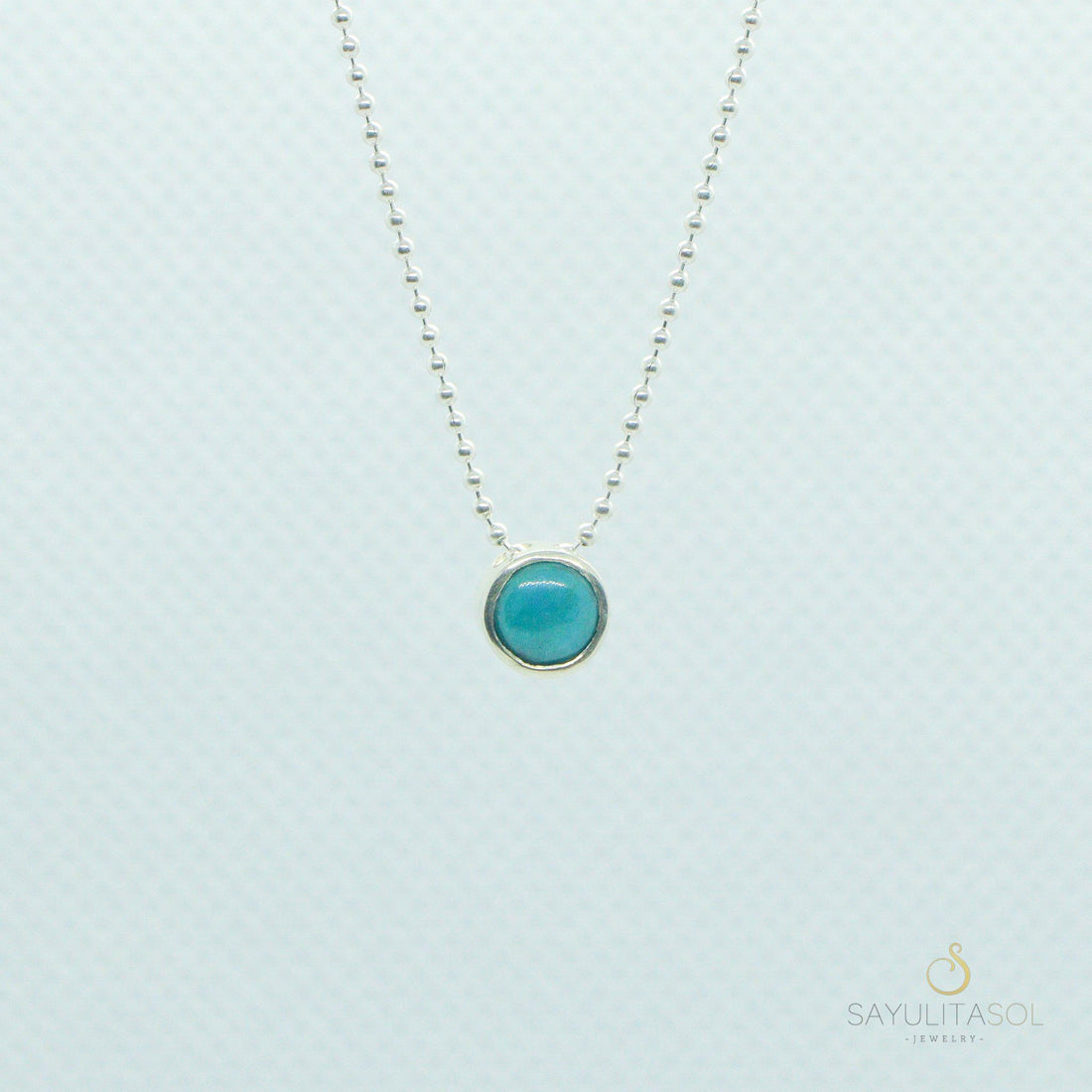 Brisa Pendant with Turquoise and Silver Necklaces Sayulita Sol