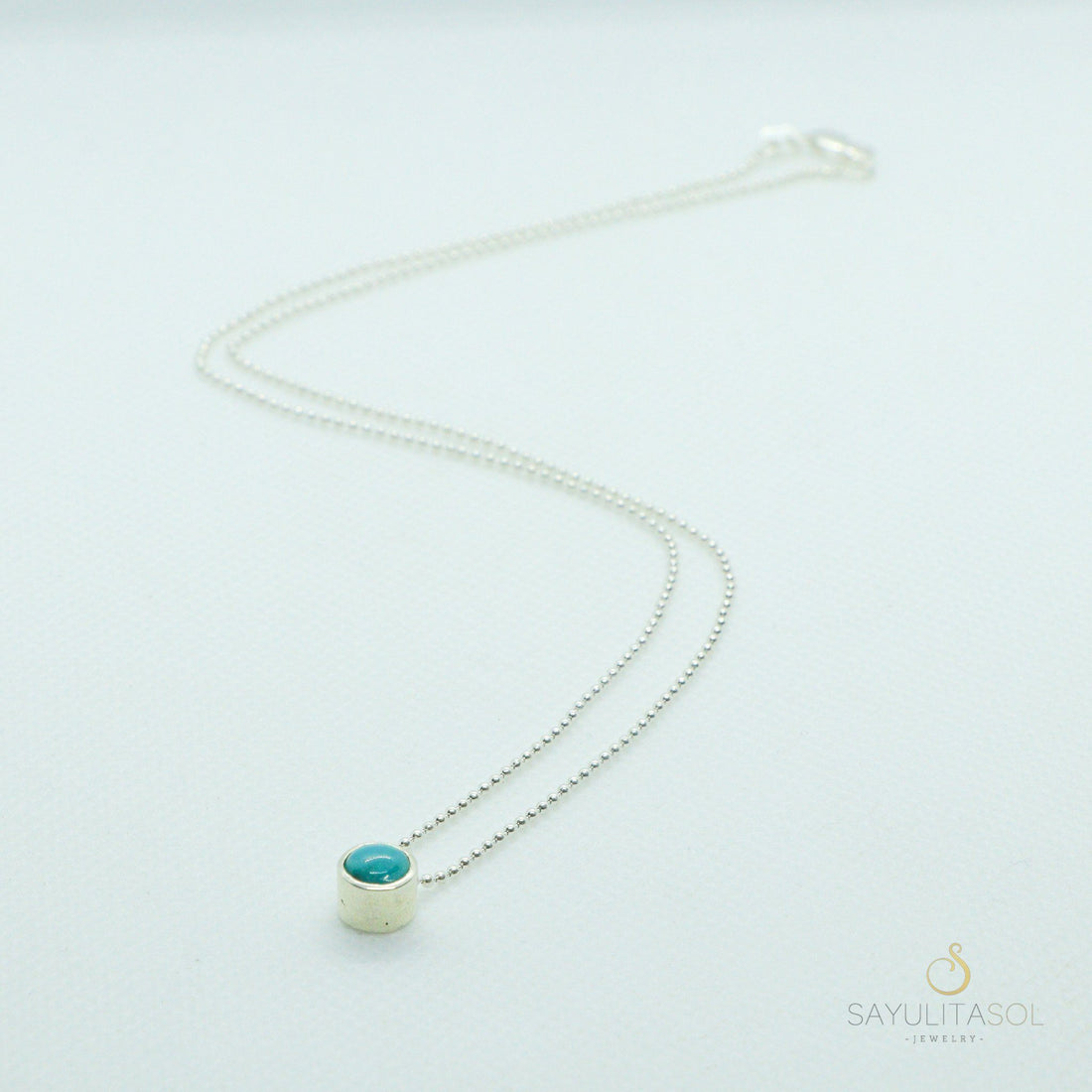 Brisa Pendant with Turquoise and Silver Necklaces Sayulita Sol