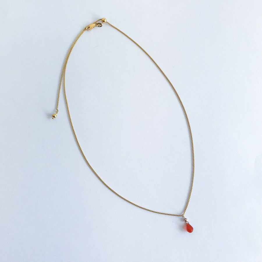 Carnelian Isla Pendant in Gold - Sayulita Sol Jewelry