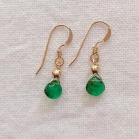 Emerald Isla Earrings in Gold Earrings Sayulita Sol Jewelry