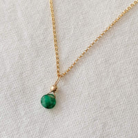 Emerald Isla Pendant in Gold Necklaces Sayulita Sol 16 inch Gold Plate Chain +$23