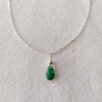 Emerald Isla Pendant in Silver Necklaces Sayulita Sol 16 inch Sterling Silver Chain +$23