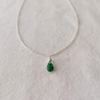 Emerald Isla Pendant in Silver Necklaces Sayulita Sol 18 inch Sterling Silver Chain +$25