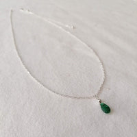 Emerald Isla Pendant in Silver Necklaces Sayulita Sol Sterling Silver Adjustable Chain +$53