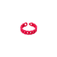 Enamel and Gold Plated Adjustable Ring Rings Sayulita Sol Pink