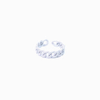 Enamel and Gold Plated Adjustable Ring Rings Sayulita Sol White
