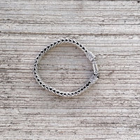Homme Woven Silver Bracelet Bracelets Sayulita Sol Jewelry