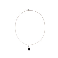 Julianna Black Druzy Silver Pendant- Classic Almond Cut Necklaces Sayulita Sol