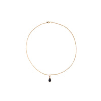 Julianna Pendant, Black Druzy Almond with Gold Necklaces Sayulita Sol 16 inch Gold Plate Chain