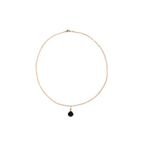 Julianna Pendant, Black Druzy Pear with Gold Necklaces Sayulita Sol 16 inch Gold Plate Chain