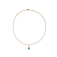 Julianna Pendant, Blue Druzy Pear with Gold Necklaces Sayulita Sol