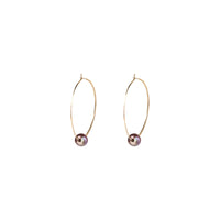 Kasia Earrings, 2" Gold Fill Hoop and Edison Pink Pearl Earrings Sayulita Sol