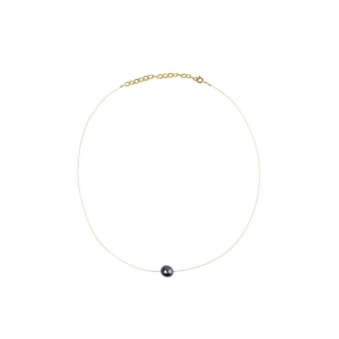 Luna 10mm Black Pearl Necklace Necklaces Sayulita Sol