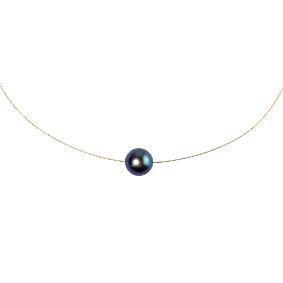 Luna 10mm Black Pearl Necklace Necklaces Sayulita Sol