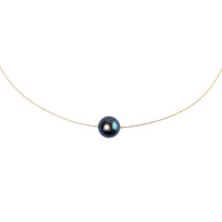Luna 10mm Black Pearl Necklace Necklaces Sayulita Sol