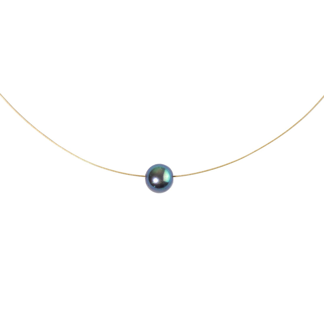 Luna 8mm Black Pearl Necklace Necklaces Sayulita Sol