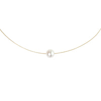 Luna 8mm White Pearl Necklace Necklaces Sayulita Sol