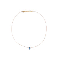 Luna Blue Druzy and Gold Necklace Necklaces Sayulita Sol Jewelry
