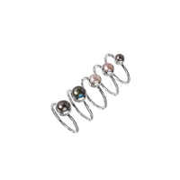 Marija Five Silver Rings with Mixed Pearls Rings Sayulita Sol