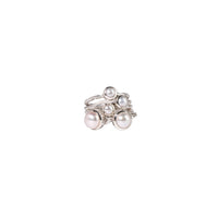 Marija Five Silver Rings with White Pearls Rings Sayulita Sol