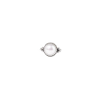 Marija White Pearl Crown Ring with Silver Rings Sayulita Sol