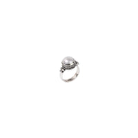 Marija White Pearl Crown Ring with Silver Rings Sayulita Sol