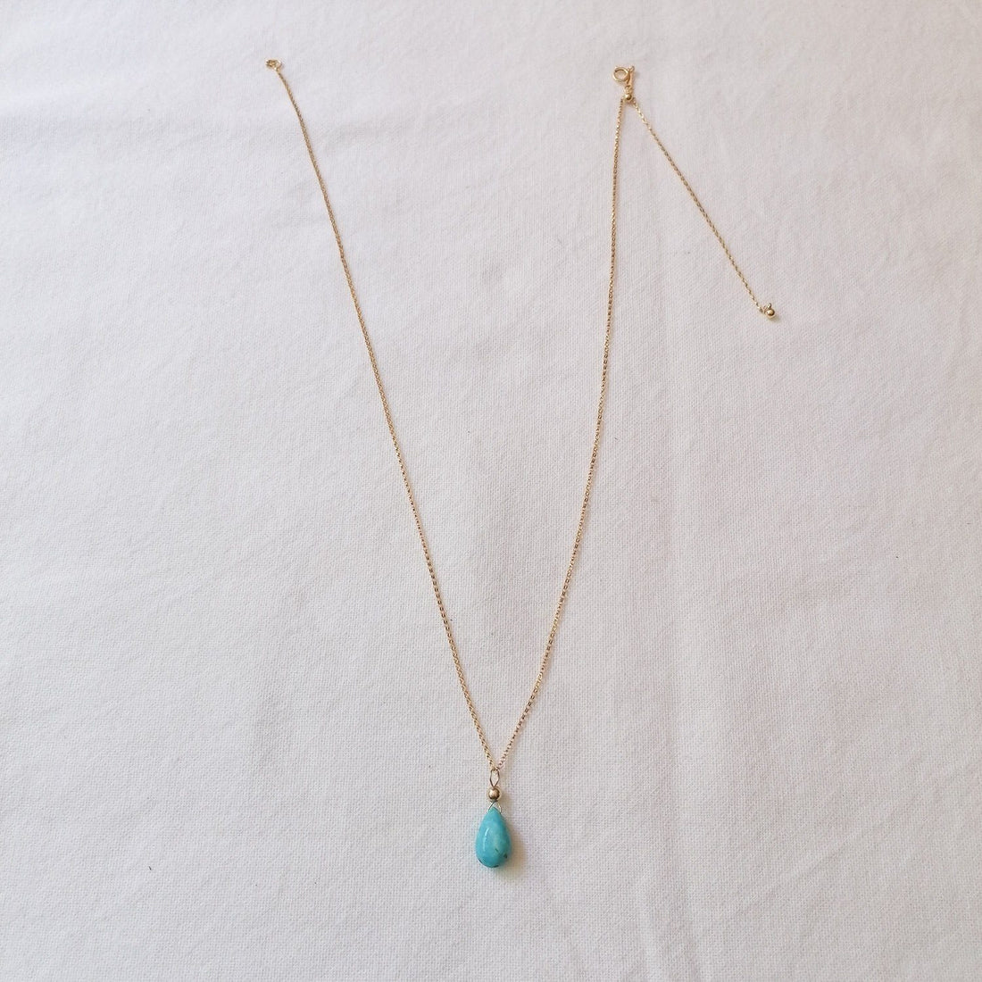 Mexican Turquoise Isla Pendant in Gold Necklaces Sayulita Sol 14kt Gold Fill Adjustable Chain +$85