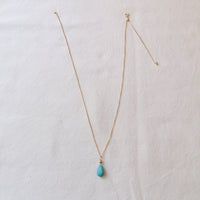 Mexican Turquoise Isla Pendant in Gold Necklaces Sayulita Sol 14kt Gold Fill Adjustable Chain +$85