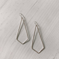 Ola Hoops, Silver Chevron - Sayulita Sol Jewelry