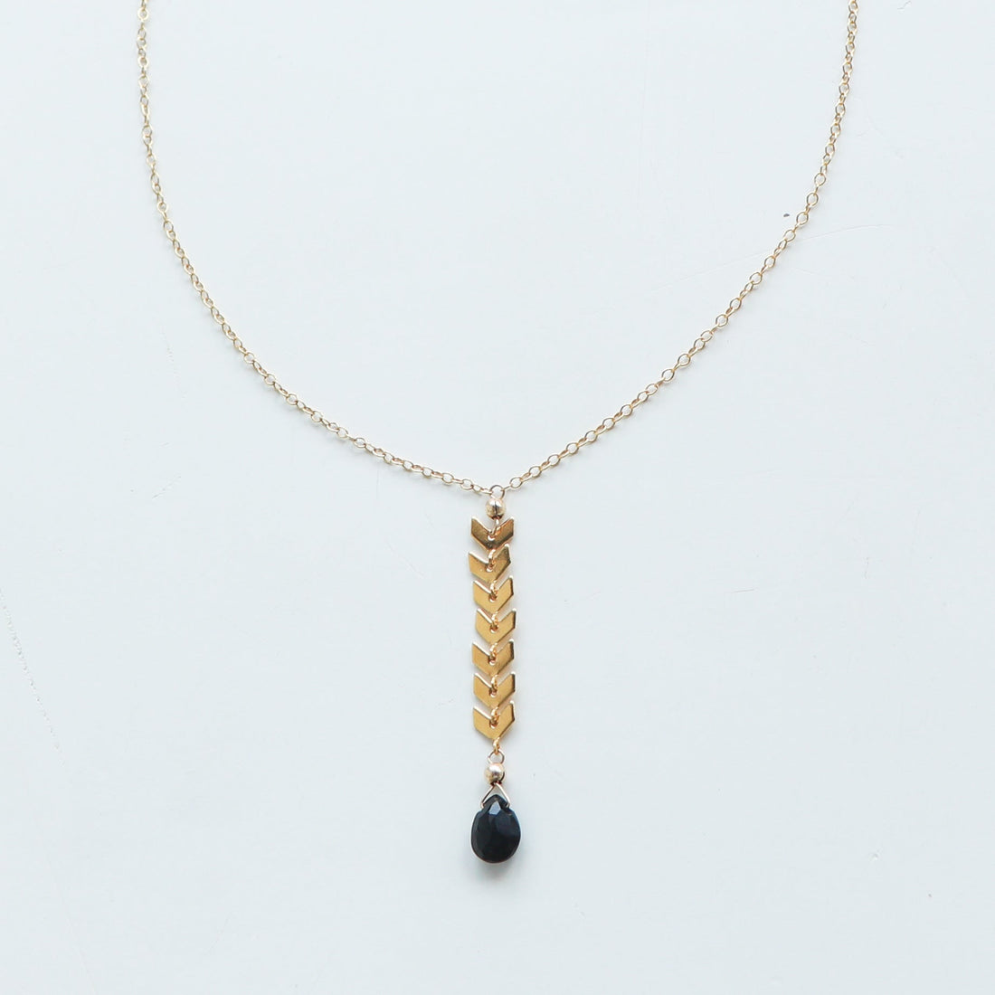 Reef Necklaces in Gold with Black Spinel Necklaces Sayulita Sol Jewelry