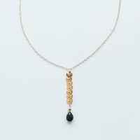 Reef Necklaces in Gold with Black Spinel Necklaces Sayulita Sol Jewelry 