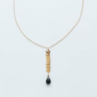 Reef Necklaces in Gold with Black Spinel Necklaces Sayulita Sol Jewelry
