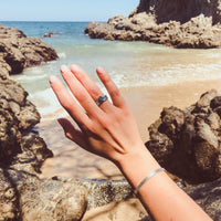 Trio Blue Opal and Silver Ring Rings Sayulita Sol
