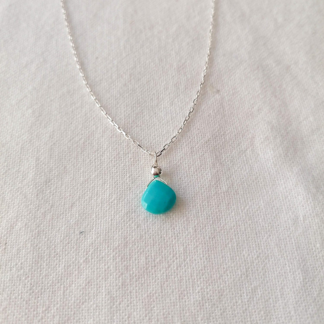 Turquoise Isla Pendant in Silver Necklaces Sayulita Sol