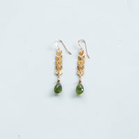 Arrecife Earrings in Gold Earrings Sayulita Sol Jewelry Vesuvianite