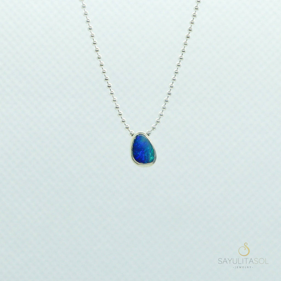 Brisa Pendant with Opal and Silver Necklaces Sayulita Sol 