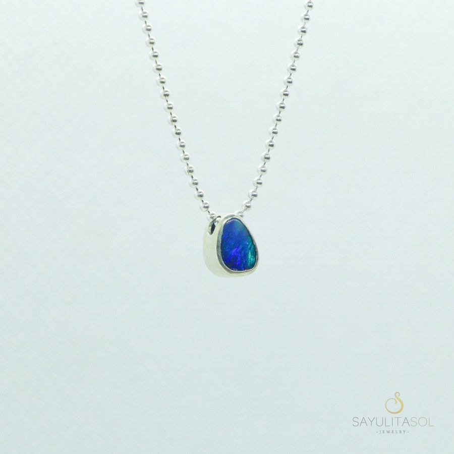 Brisa Pendant with Opal and Silver Necklaces Sayulita Sol 