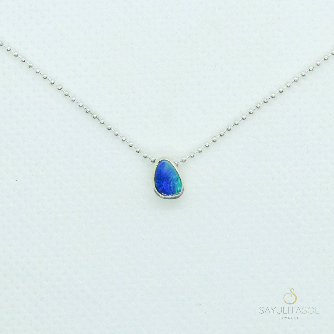 Brisa Pendant with Opal and Silver Necklaces Sayulita Sol 