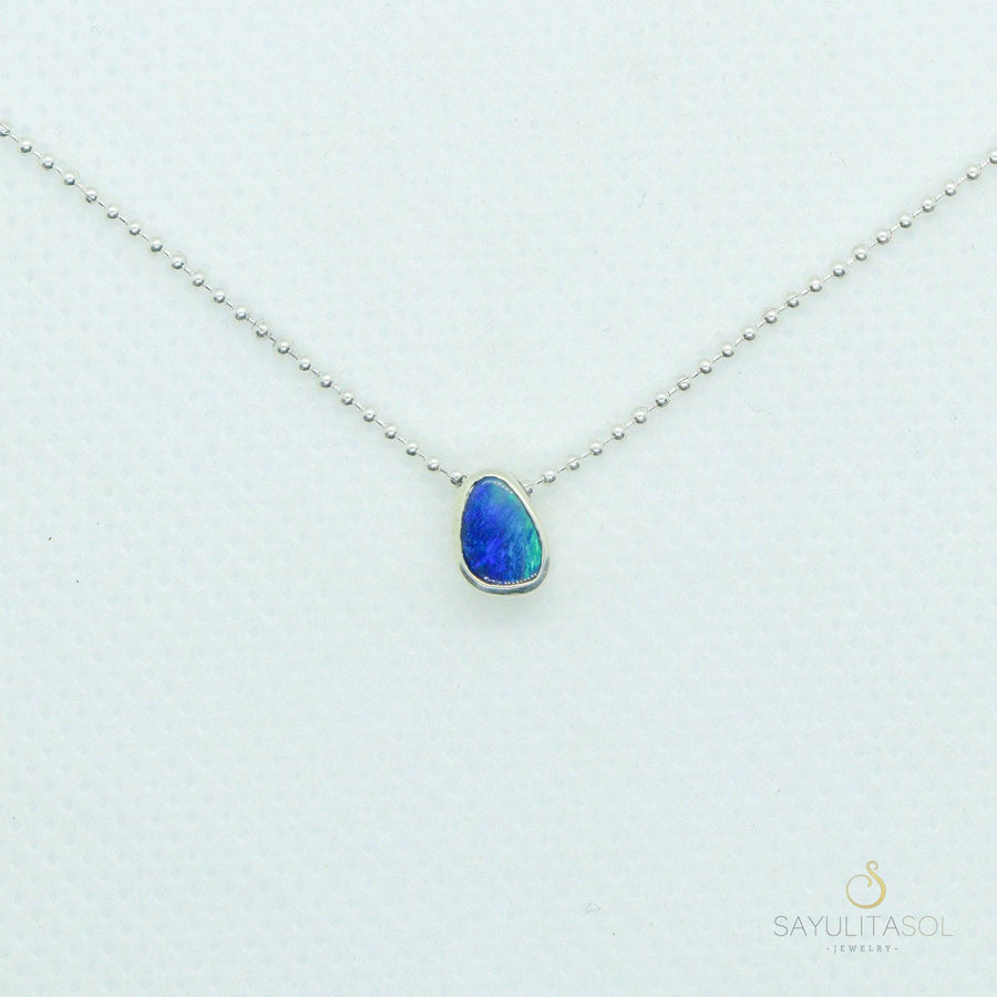 Brisa Pendant with Opal and Silver Necklaces Sayulita Sol 