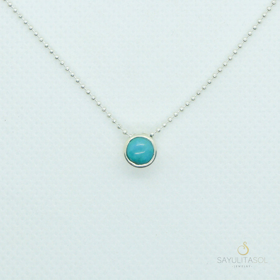 Brisa Pendant with Turquoise and Silver Necklaces Sayulita Sol 
