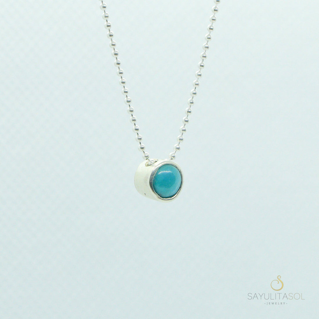Brisa Pendant with Turquoise and Silver Necklaces Sayulita Sol 