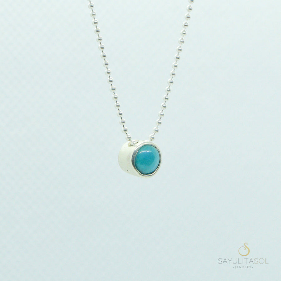 Brisa Pendant with Turquoise and Silver Necklaces Sayulita Sol 