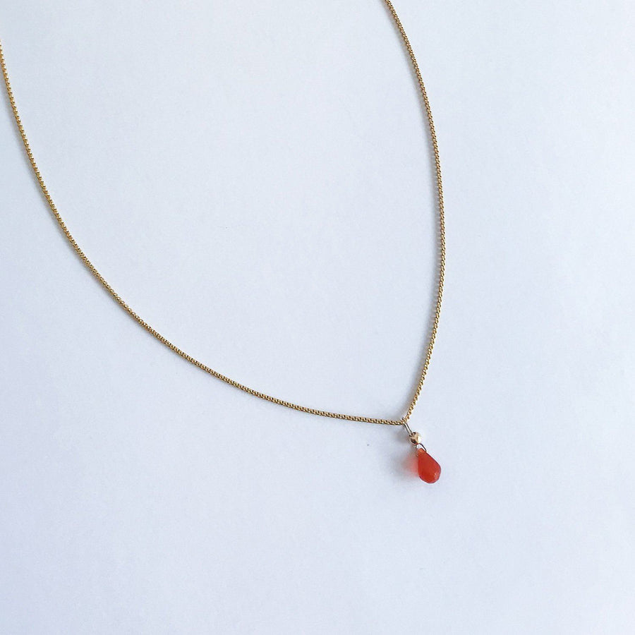 Carnelian Isla Pendant in Gold - Sayulita Sol Jewelry